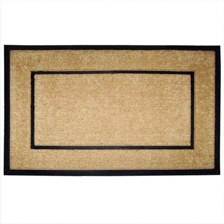 NEDIA HOME Nedia Home 18102 Single Picture - Black Frame 30 In. x 48 In. Coir with Rubber Frame Mat Plain 18102